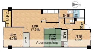 ロイヤルシャトー高丘東【2階】の間取り