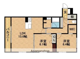 グランフィオーレ・ルミーナ【301号室】の間取り