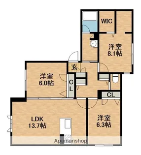 グランメゾン・K【1階】の間取り