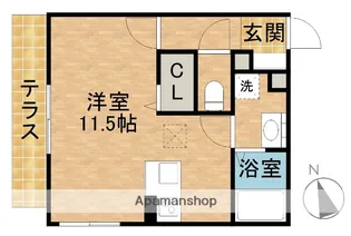 プランドールT・八幡【1階】の間取り