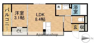 ミラフローレス【2階】の間取り