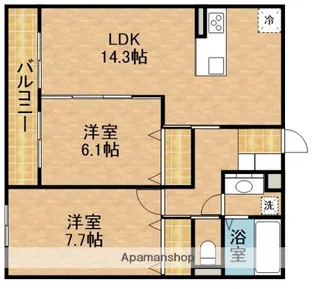 メゾン ド アン【1階】の間取り
