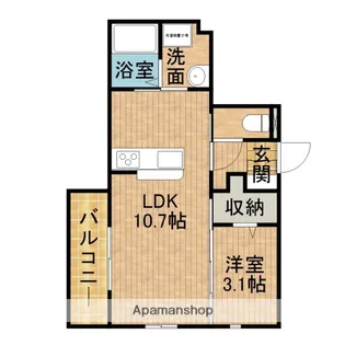 プレジール【301号室】の間取り