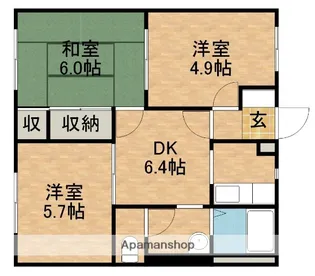 オレンジA【201号室】の間取り