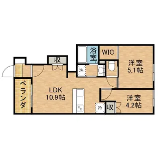 ファミリア元町【1階】の間取り