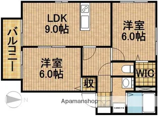ドミール・ラヴァンド【1階】の間取り