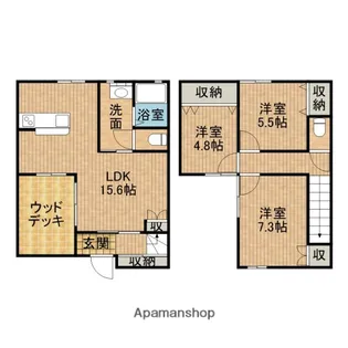 静岡県浜松市中央区富塚町【一戸建】の間取り