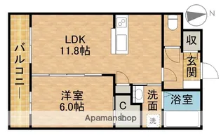 棒屋第17住吉ハイツ【4階】の間取り