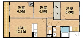 スウィートベル【3階】の間取り