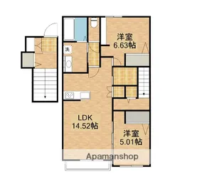 AFC RESIDENCE海老島【2階】の間取り