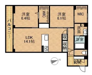 LE CHAINON【1階】の間取り