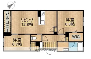 グランディア古川【3階】の間取り