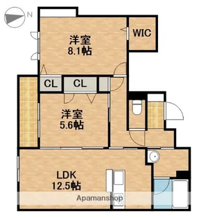 グランディア古川【2階】の間取り