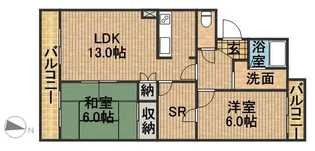静岡県袋井市神長【マンション】の間取り