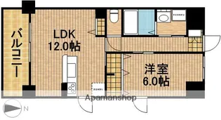 ホワイトアパートメント【7階】の間取り
