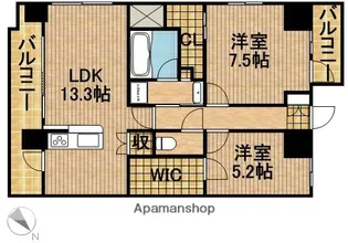 アミューズ千歳【8階】の間取り