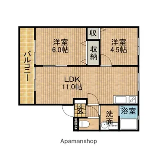 COSMOSⅡ【2階】の間取り