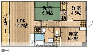 ベント484【105号室】の間取り