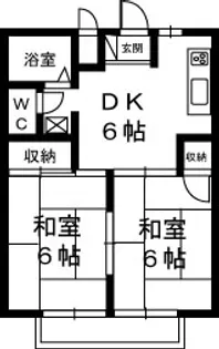 シティハイツなかの【1階】の間取り