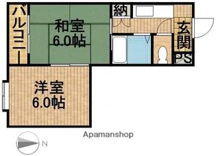 オスカーマンション【6階】の間取り
