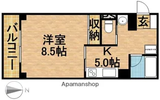 アベニュー山下【705号室】の間取り
