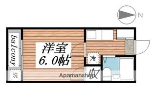 パーソナルハイツYANO【205号室】の間取り