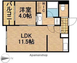 VILLA COCOON 上島【3階】の間取り