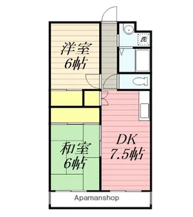 コーポ内山2【1階】の間取り
