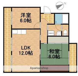 フローラル初生【202号室】の間取り