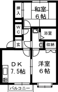 エスポアヒルズ【2階】の間取り