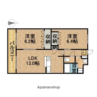 静岡県掛川市梅橋【アパート】の間取り