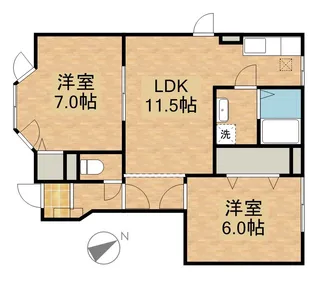 メゾンウイング【1階】の間取り