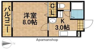 モデスティ【3階】の間取り