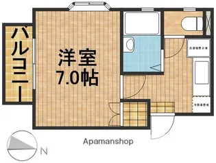 ビバリーハウス中島【101号室】の間取り