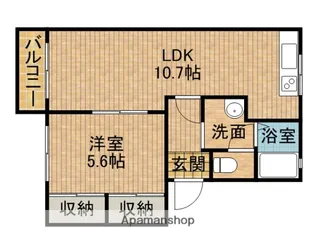 コーポプランタン【103号室】の間取り