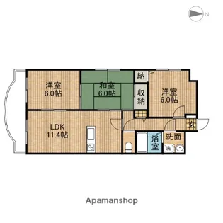 杉村ビル【3階】の間取り