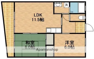ホワイトヒル【1C号室】の間取り