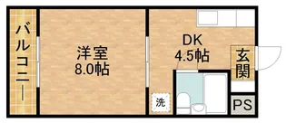 アプリコットハウスⅠ【102号室】の間取り