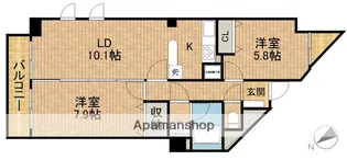 佐鳴湖パークタウンサウス【7階】の間取り