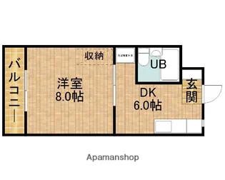 エコール北浜【3階】の間取り