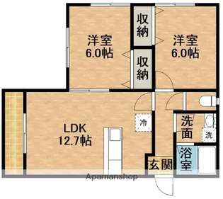 グランツⅡ【2階】の間取り