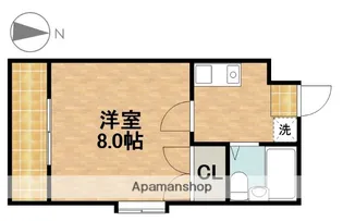 コナビック上西【1階】の間取り
