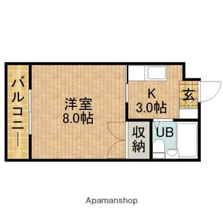 1Kの間取り画像