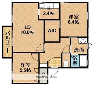ルネ シャンティ【202号室】の間取り
