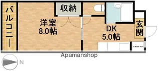 メルベーユⅠ【5階】の間取り