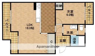 アズニューリノ【1階】の間取り