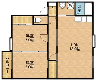 フォーレ三和B【2階】の間取り