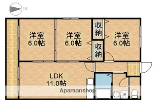 ヴェルメゾン飯尾【2階】の間取り