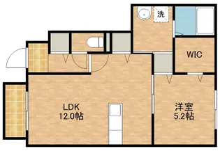 パークハイツ幸【1階】の間取り