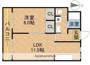 ラフォーレ中里【2階】の間取り
